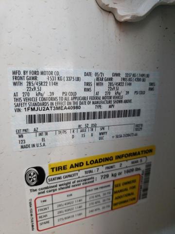 Photo 10 from auction – 2021 FORD EXPEDITION with VIN 1FMJU2AT3MEA40980
