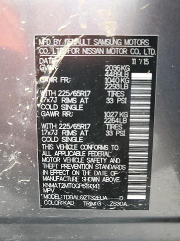 Photo 10 from auction – 2016 NISSAN ROGUE S/SL with VIN KNMAT2MT0GP619341