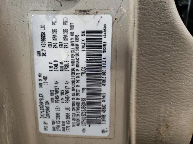 Photo 10 from auction – 2003 DODGE RAM 1500 S with VIN 1D7HU18Z13J563403