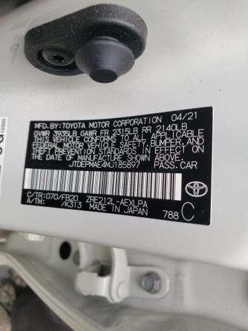 Photo 10 from auction – 2021 TOYOTA COROLLA LE with VIN JTDEPMAE4MJ185897