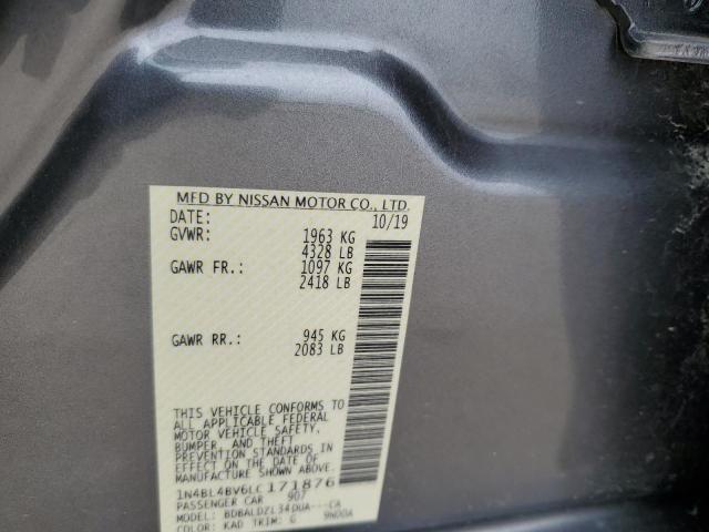 Photo 10 from auction – 2020 NISSAN ALTIMA S with VIN 1N4BL4BV6LC171876