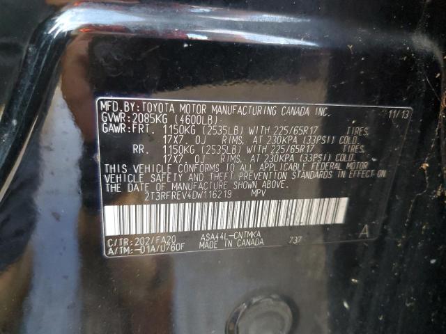 Photo 10 from auction – 2013 TOYOTA RAV4 XLE with VIN 2T3RFREV4DW116219