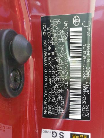 Photo 10 from auction – 2021 TOYOTA COROLLA LE with VIN JTDEPMAE9MJ189332