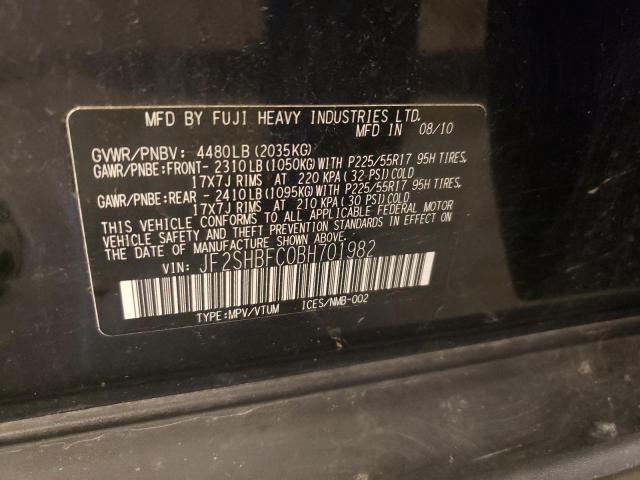 Photo 10 from auction – 2011 SUBARU FORESTER L with VIN JF2SHBFC0BH701982