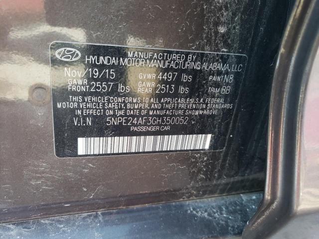 Photo 10 from auction – 2016 HYUNDAI SONATA SE with VIN 5NPE24AF3GH350052