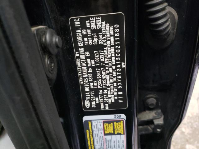 Photo 10 from auction – 2012 KIA SORENTO BA with VIN 5XYKT3A13CG211880