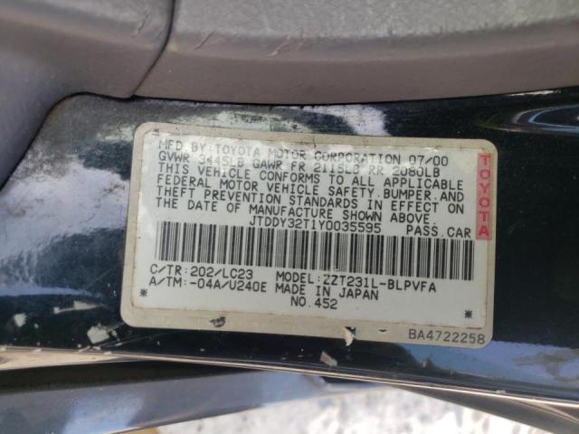 Photo 10 from auction – 2000 TOYOTA CELICA GT- with VIN JTDDY32T1Y0035595