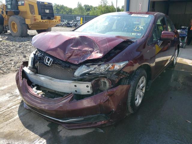 Photo 2 from auction – 2014 HONDA CIVIC LX with VIN 19XFB2F53EE215616