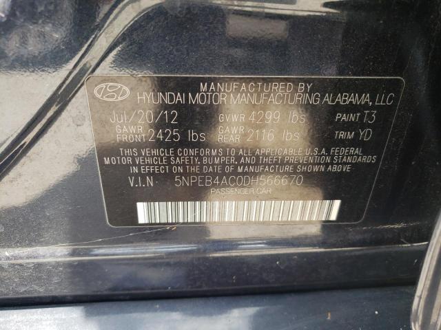 Photo 10 from auction – 2013 HYUNDAI SONATA GLS with VIN 5NPEB4AC0DH566670