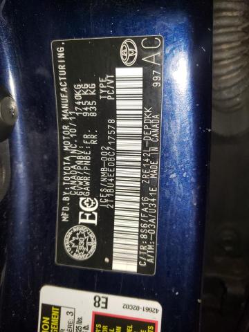 Photo 10 from auction – 2011 TOYOTA COROLLA BA with VIN 2T1BU4EE0BC717578
