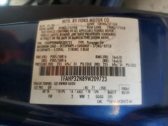 Photo 10 from auction – 2009 FORD FOCUS SE with VIN 1FAHP32N89W209723