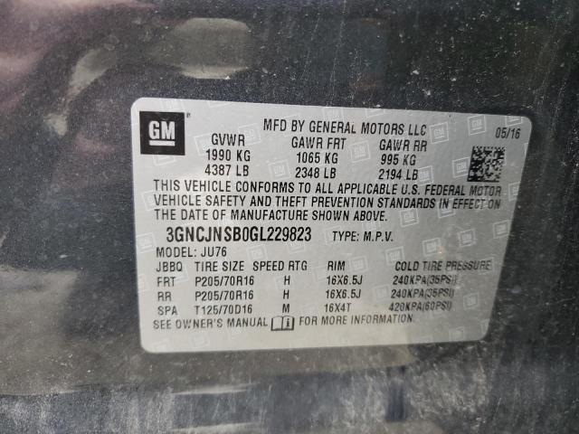 Фото 10 с аукциона – 2016 CHEVROLET TRAX LS с VIN 3GNCJNSB0GL229823