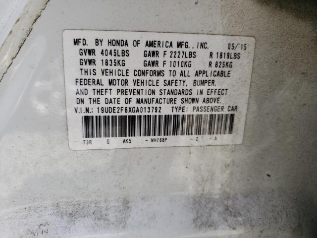 Photo 10 from auction – 2016 ACURA ILX PREMIU with VIN 19UDE2F8XGA013792