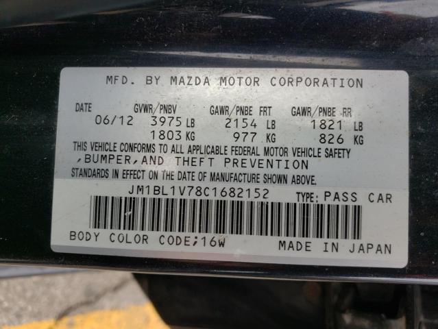 Photo 10 from auction – 2012 MAZDA 3 I with VIN JM1BL1V78C1682152