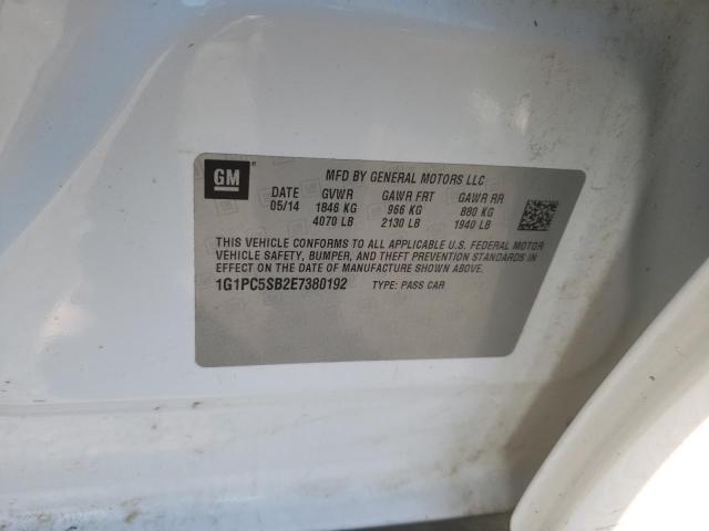 Photo 10 from auction – 2014 CHEVROLET CRUZE LT with VIN 1G1PC5SB2E7380192