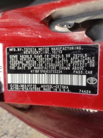 Photo 10 from auction – 2014 TOYOTA CAMRY L with VIN 4T1BF1FK4EU755234