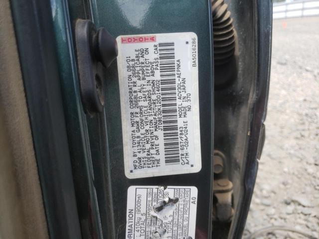 Photo 10 from auction – 2002 TOYOTA CAMRY LE with VIN JTDBE32K120014602