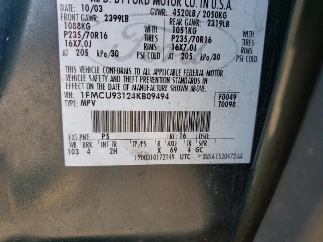 Photo 10 from auction – 2004 FORD ESCAPE XLT with VIN 1FMCU93124KB09494