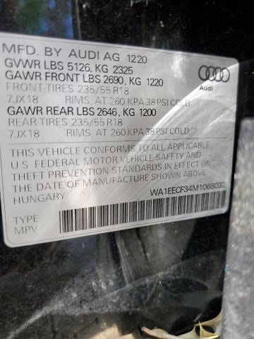 Photo 10 from auction – 2021 AUDI Q3 PREMIUM with VIN WA1EECF34M1068032