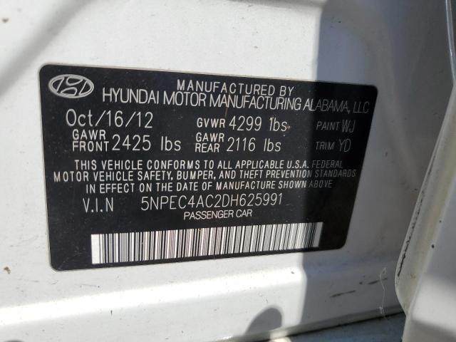 Photo 10 from auction – 2013 HYUNDAI SONATA SE with VIN 5NPEC4AC2DH625991