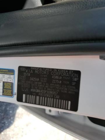 Photo 10 from auction – 2015 KIA OPTIMA HYB with VIN KNAGM4AD3F5086957