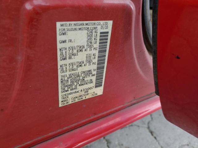 Photo 10 from auction – 2010 SUZUKI EQUATOR RM with VIN 5Z61D0EV8AC435007