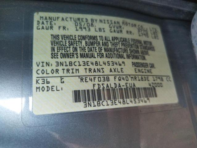 Photo 10 from auction – 2008 NISSAN VERSA S with VIN 3N1BC13E48L453469