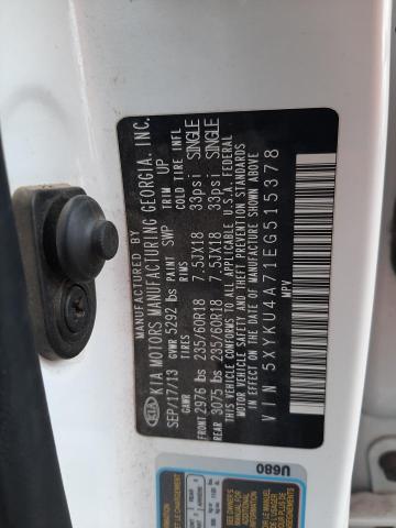 Photo 10 from auction – 2014 KIA SORENTO EX with VIN 5XYKU4A71EG515378