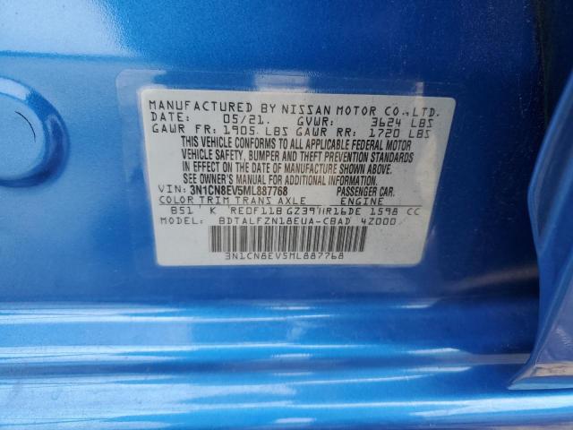 Photo 10 from auction – 2021 NISSAN VERSA SV with VIN 3N1CN8EV5ML887768