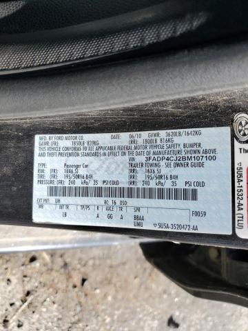 Photo 10 from auction – 2011 FORD FIESTA SEL with VIN 3FADP4CJ2BM107100