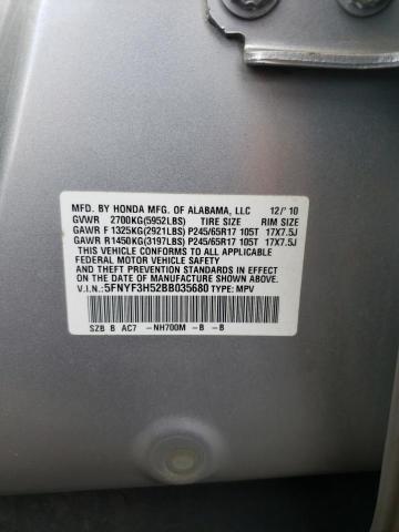 Photo 10 from auction – 2011 HONDA PILOT EXL with VIN 5FNYF3H52BB035680