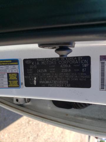 Photo 10 from auction – 2011 KIA OPTIMA LX with VIN KNAGM4A73B5089359