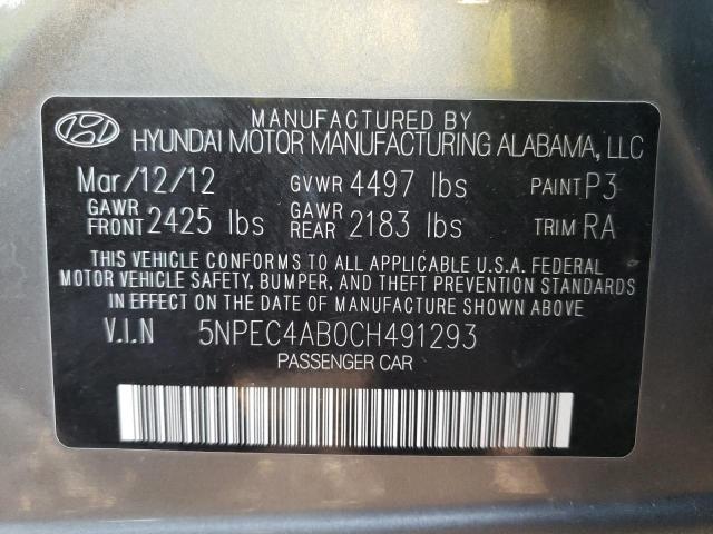 Foto 10 de la subasta – 2012 HYUNDAI SONATA SE con VIN 5NPEC4AB0CH491293