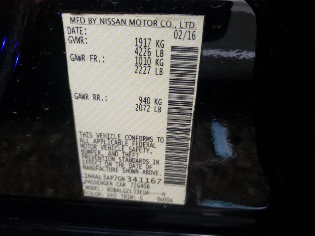 Photo 10 from auction – 2016 NISSAN ALTIMA 2.5 with VIN 1N4AL3AP2GN341167