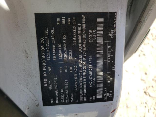Photo 10 from auction – 2012 FORD TRANSIT CO with VIN NM0LS7AN7CT117424