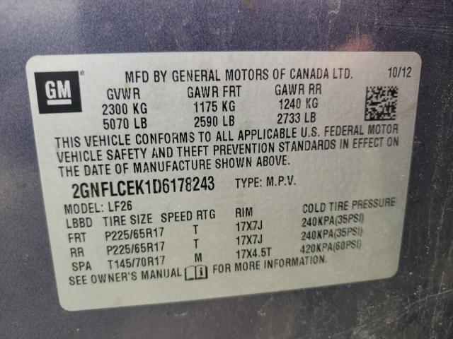 Photo 10 from auction – 2013 CHEVROLET EQUINOX LS with VIN 2GNFLCEK1D6178243