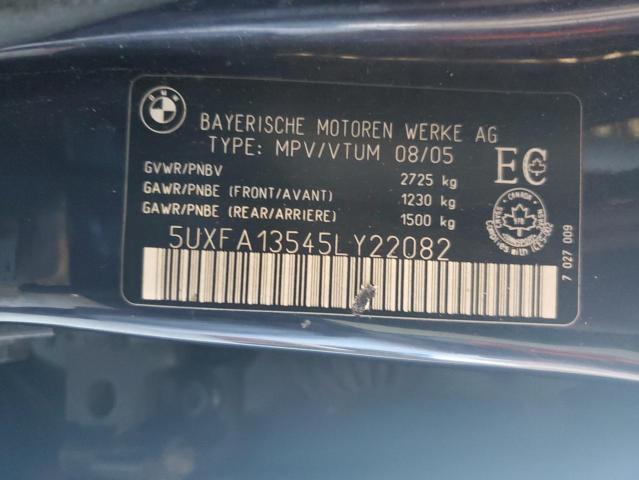 Photo 10 from auction – 2005 BMW X5 3.0I with VIN 5UXFA13545LY22082
