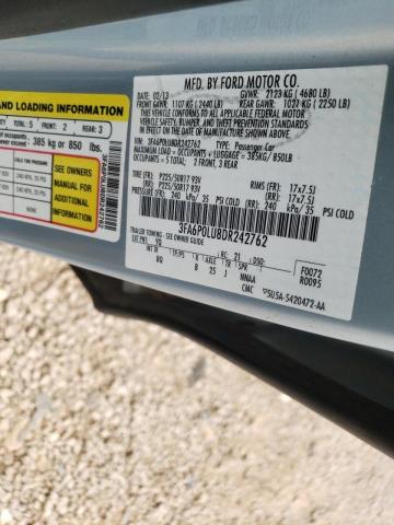 Photo 10 from auction – 2013 FORD FUSION SE with VIN 3FA6P0LU8DR242762