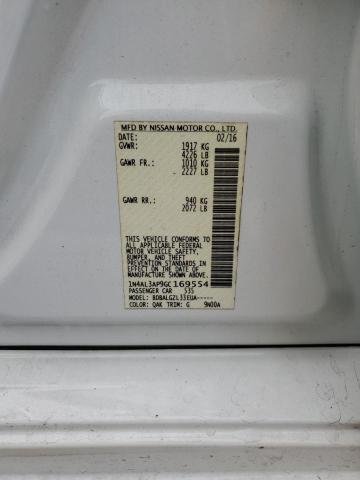 Photo 10 from auction – 2016 NISSAN ALTIMA 2.5 with VIN 1N4AL3AP9GC169554
