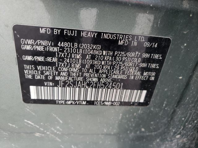 Photo 10 from auction – 2015 SUBARU FORESTER 2 with VIN JF2SJAHC2FH524501