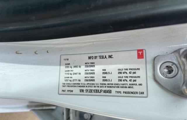 Photo 10 from auction – 2018 TESLA MODEL 3 with VIN 5YJ3E1EBXJF148450