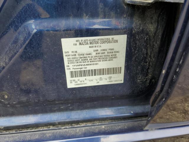 Photo 10 from auction – 2009 MAZDA 6 I with VIN 1YVHP81A395M15151