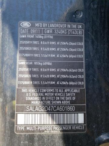 Zdjęcie 10 z aukcji – 2012 LAND ROVER LR4 HSE z VIN SALAG2D47CA601860
