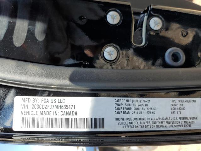 Photo 10 from auction – 2021 DODGE CHALLENGER with VIN 2C3CDZFJ7MH635471