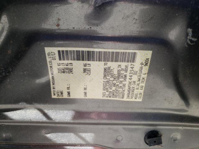 Photo 10 from auction – 2017 NISSAN MAXIMA 3.5 with VIN 1N4AA6AP1HC443547