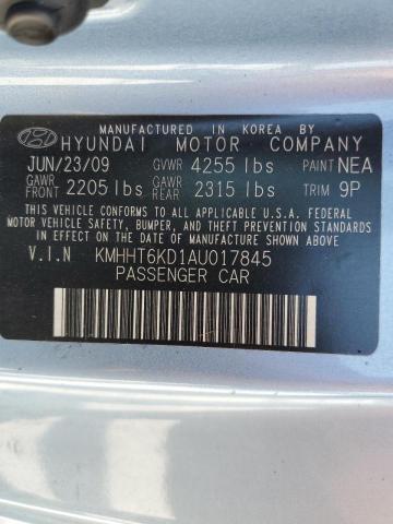 Photo 10 from auction – 2010 HYUNDAI GENESIS CO with VIN KMHHT6KD1AU017845