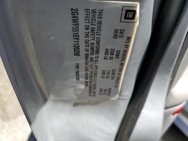 Photo 10 from auction – 2000 BUICK REGAL GS with VIN 2G4WF5516Y1126298