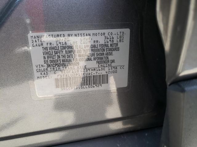 Photo 10 from auction – 2020 NISSAN KICKS SR with VIN 3N1CP5DV5LL506929