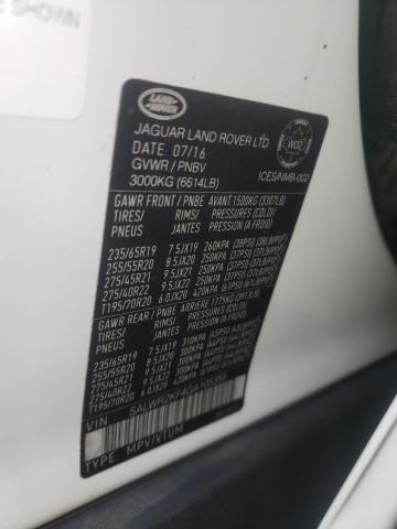 Photo 10 from auction – 2016 LAND ROVER RANGE ROVE with VIN SALWR2KF4GA105358