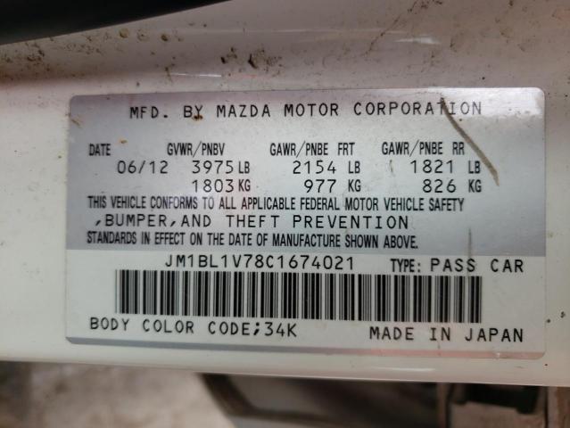 Photo 10 from auction – 2012 MAZDA 3 I with VIN JM1BL1V78C1674021
